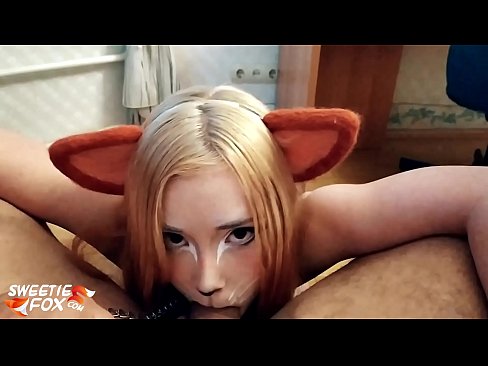 ❤️ Kitsune د هغې په خوله کې ډیک او کم تیر کړ ️❌ ❤